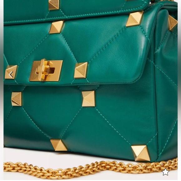 Valentino Roman Large Pyramid Rockstud Shoulder Handbag - Picture 5 of 11